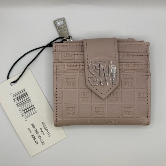 Steve Madden BKAI Bifold Wallet in Blush Pink NWT - Picture 1 of 8